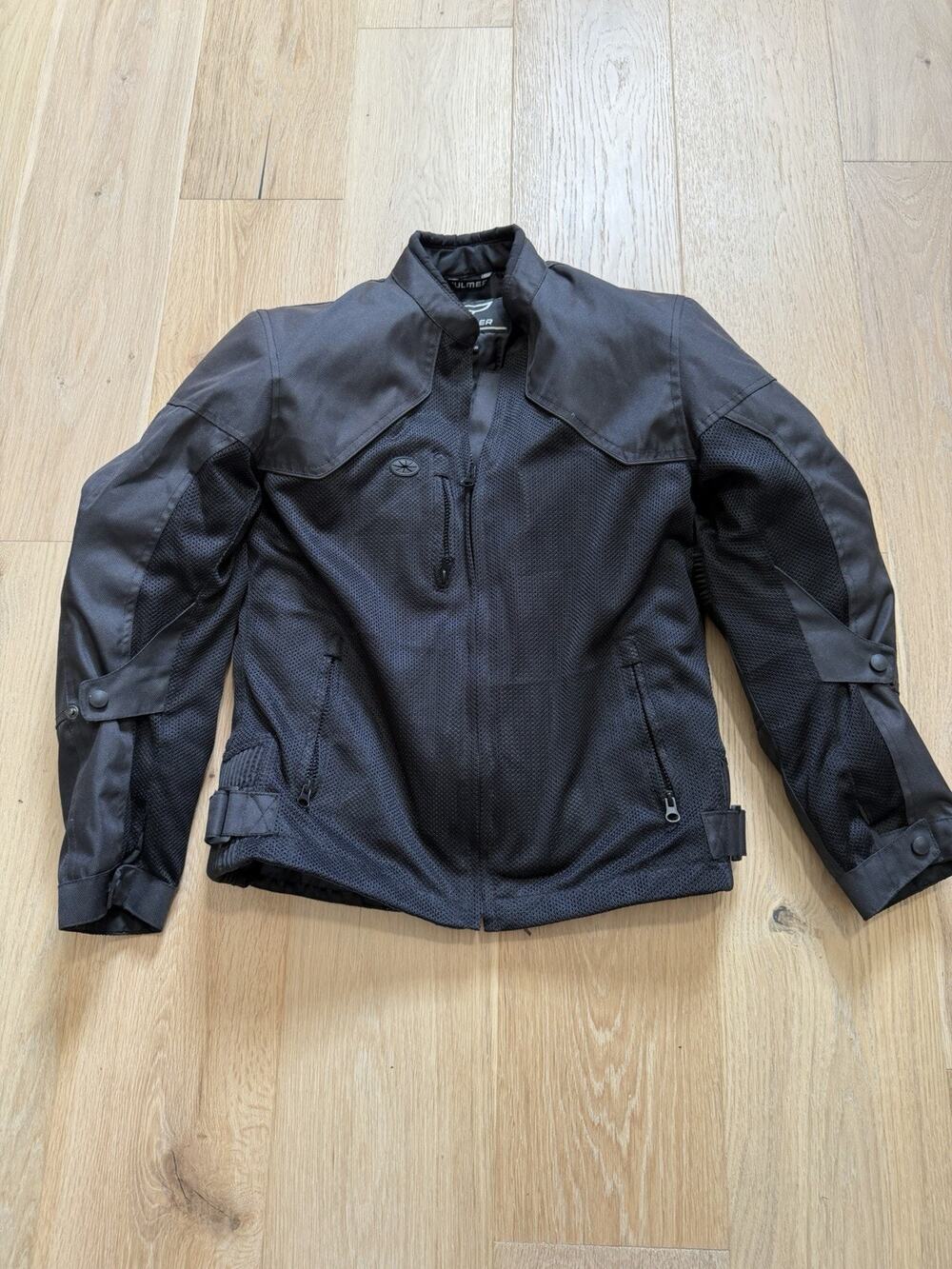 Fulmer Ladies L Supertrak Motorcycle Jacket Body Armor Black Padded Reflect EUC